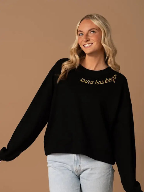 Hawkeyes Embroidered Supersoft Crew