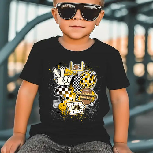 Kids Iowa Football Icons T-shirt