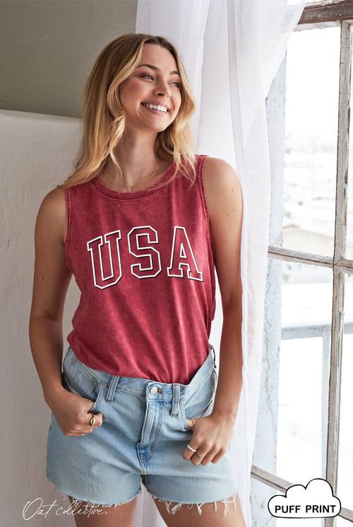 USA PUFF Mineral Graphic Tank Top