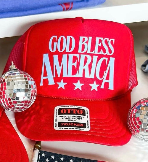 God Bless America Trucker Hat