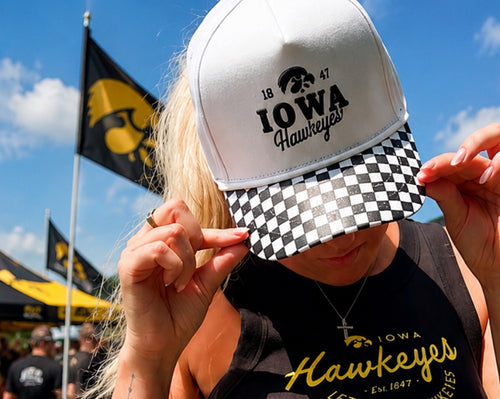 Iowa Hawkeyes Checkered Hat