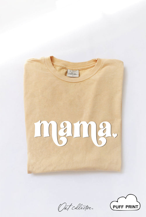 MAMA HEART PUFF  Mineral Washed Graphic Top